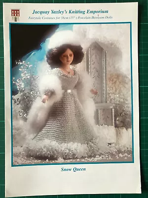 Fairytale 15  Porcelain Dolls Dress Knitting Pattern Jacquay Yaxley - SNOW QUEEN • £2.25