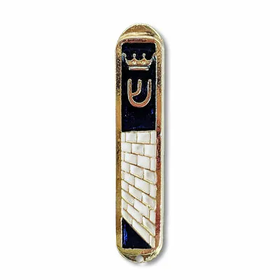 Gold-Tone Small Novelty Car Mezuzah Case From Jerusalem 2  - Made In Israel • $9.99