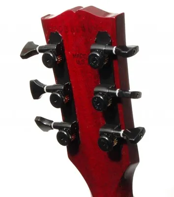 Hipshot BLACK 3+3 GripLock Open-Gear Locking Guitar Machines 3x3 Tuners W/ UMP • $63.35