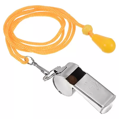 Coach Whistle Whistles With Lanyard  For Coach Referee Training Silver • $7.84