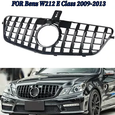 Gloss Black GT Style Front Grille For Mercedes-Benz E-Class W212 2009-2013 • $84.59