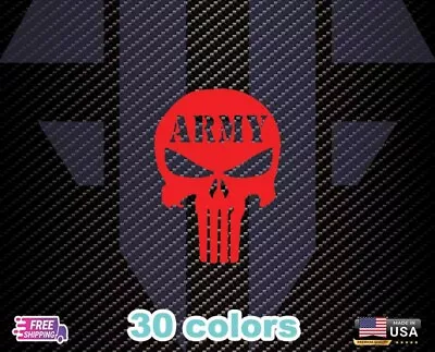 Army Punisher Skull Decal Vinyl Truck Windows Car Ai Usa Oracal + Free Gift • $4.75