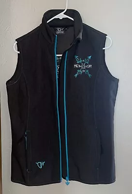 Cowgirl Tuff Company Women's Full Zip Solid Logo Vest Size Medium • $25