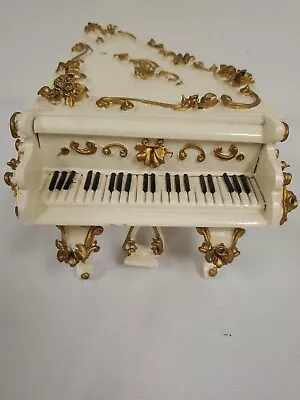 Vintage Spielwaren Szalasi Rococo German DollHouse Furniture Grand Piano MUSICAL • $59.95