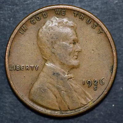 1926-S Lincoln Wheat 19mm Bronze Penny FREE SHIPPING • $6