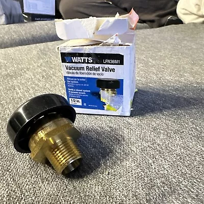$20 • Buy WATTS  1/2  LFN36M1 Lead Free Water Service Vacuum Relief Valve
