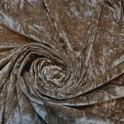 *Clearance* Premium/MARBLE CRUSHED VELVET FABRIC Craft Stretch Velour 58'' • £42.06