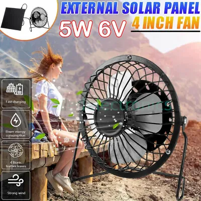 Mini Portable Solar Powered Fan Ventilator Greenhouse Pet Chicken House Cooler • $14.81
