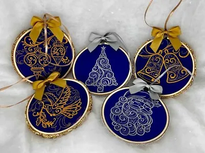 Embroidered Christmas Tree Decorations • £4
