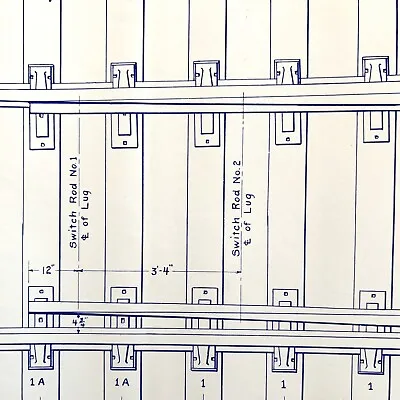 1941 Railroad Bangor Aroostook Split Switch Track Laying Blueprint F7 DWDD15 • $142.58