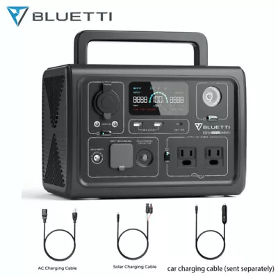 BLUETTI EB3A 600W Portable Power Station + Car Charging Cable UPS Battery Backup • $149