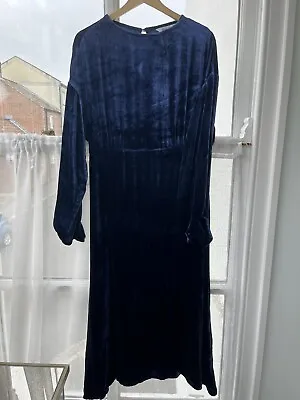 £80 • Buy NEW BRORA Velvet Maxi Dress, Long Sleeve  - SIZE UK 12
