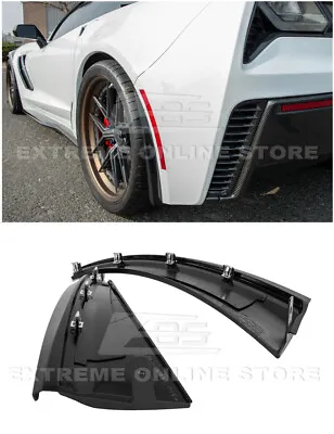 For 14-19 Corvette C7 GM XL Extended CARBON FLASH Rear Splash Guards Mud Flaps • $129.99