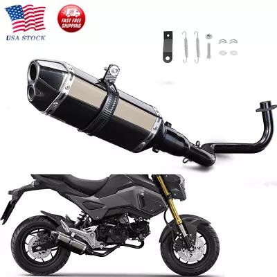 Full Motorcycle Low Mount Exhaust System Kit For Honda Grom MSX 125 2013-2024 • $108