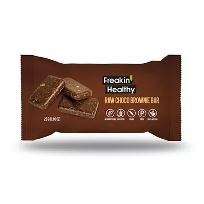 Freakin Healthy Refined Sugar Free Raw Choco Brownie Snack 25g X 1 Bar • $24.19