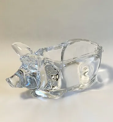 Lead Crystal Pig Candy/Nut Dish Trinket Dish Paperweight Farmhouse • $21.99