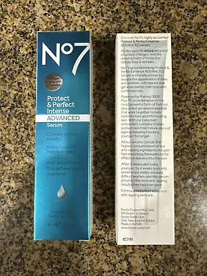 Lot Of (2) No7 Protect & Perfect Intense Advanced Serum  - 1oz. • $23