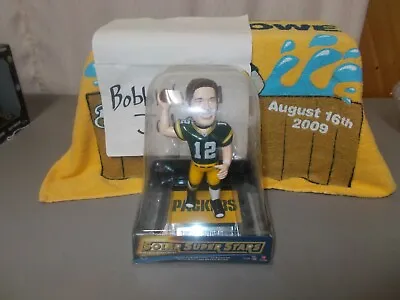 Nib 2010 Aaron Rodgers Green Bay Packers Bobblehead Solar Power Bobble Arm • $29.99
