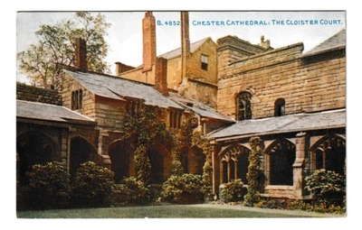 £1.20 • Buy Old Postcard Of Chester Cathedral, The Cloister Court 1914