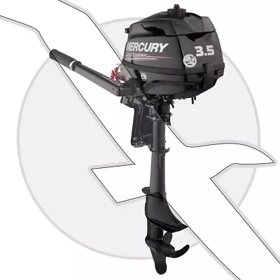 Mercury 3.5hp 4 Stroke Outboard Engine Mercury Marine Long Shaft New In Box • $999.99