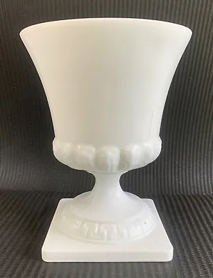 Vintage E. O. Brody Milk Glass Pedestal Urn Vase/Planter Pot • $12.99