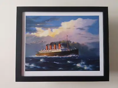 Malcolm Root Print 'Mauretania' Sister Ship Of Titanic FRAMED • £21