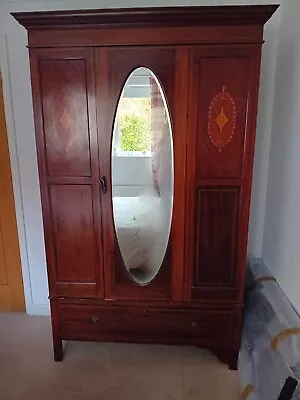 Antique Edwardian Mirrored Wardrobe • £50