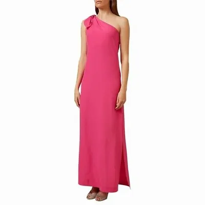£69.99 • Buy HOBBs Invitation Rosalie Pink Silk Maxi Slit Wedding Guest/Occasion Dress 12 NEW