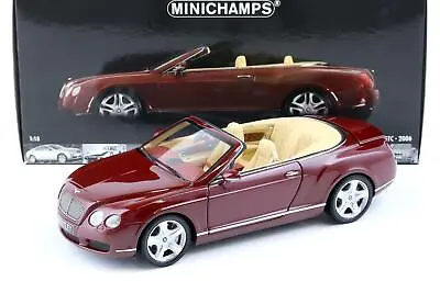 1:18 Minichamps Bentley Continental GTC Convertible 2006 Red Metallic • $200.16