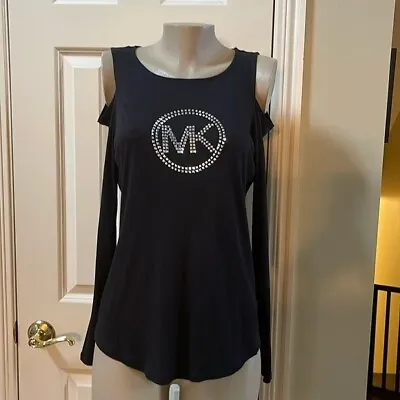 NWT Michael Kors Black Open Shoulder Top Med • $16.80