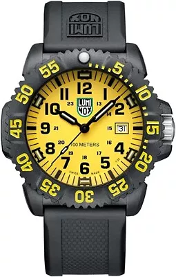 Luminox Sea Lion X2.2055.1 Carbonox Men's 100m Black / Yellow Dial 44mm Watch • £259.99