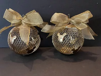 Disney Golden Mesh Metal Ornament (Set Of 2) • $9.95