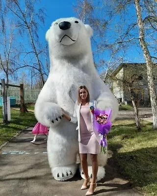 Adult Inflatable Polar Bear Mascot Costume Party Game Dress Outfit Cosplay • $250