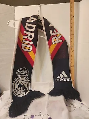 Real Madrid Adidas Team Scarf Blue Red/Yellow Stripes Made In Germany • $11