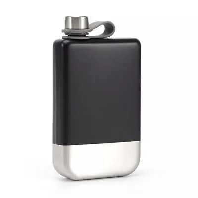 Hip Flask Flagon Whiskey Wine Leather Cover Bottle Travel Drinkware • $25.17