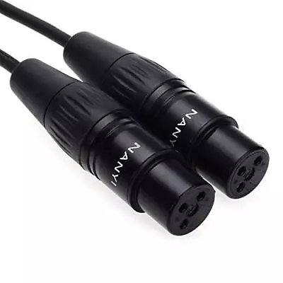 NANYI 2pcs XLR Female To Female Splitter Microphone Cable XLR To XLR Patch Ca... • $27.13