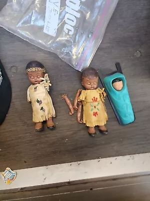 Vintage  Native American Indian  Plastic Rattle Doll Side Glance Damge See Pics • $15.99