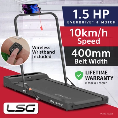 $499 • Buy LSG Nimbus Walking Pad 2in1 Electric Treadmill Compact Foldable Under Desk Home