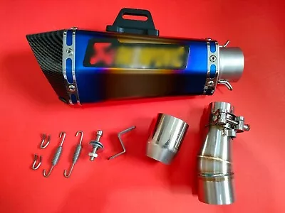 Low Exhaust 2  Carbon For Kawasaki Ninja/Z/250/300/400/ Slip On Plus Titanium • $199