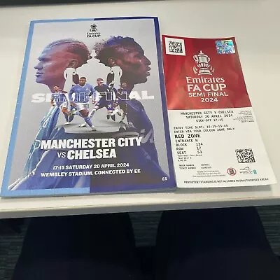 FA Cup Semi Final Manchester City V Chelsea 20 April 24 Programme And Ticket VGC • £9.99