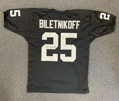$119 • Buy Fred Biletnikoff Oakland Raiders SIGNED Polyester Jersey Size XL W/ Hologram