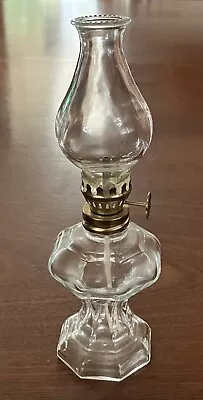 Vintage Kerosene/Oil Lamp Small Clear Glass 17cm Tall X 6cm • $38