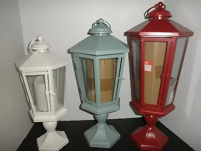 Luminara WINDSOR Lantern With Pedestal Flameless Candle 17  19  21   5 Colors • $79.89