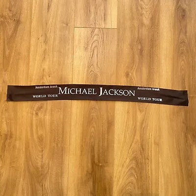 Vintage Michael Jackson Amsterdam ArenA History World Tour Bandana Banner Flag • $31.57