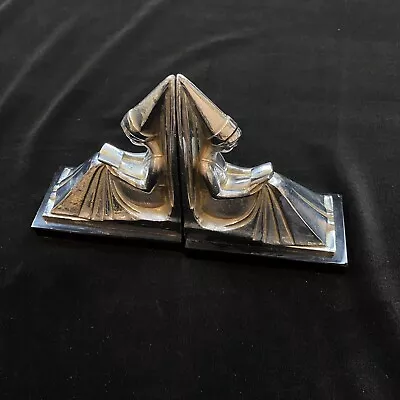 Art Deco Bookends Reading Medieval Ladies Max Le Verrier Style Made In Japan MCM • £62.65