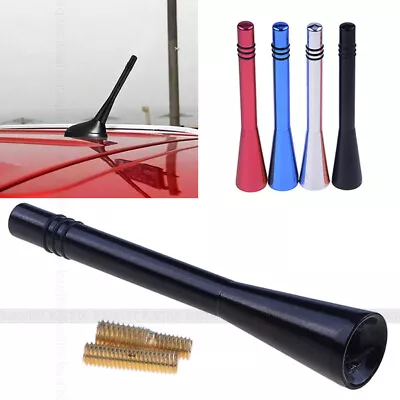 $3.59 • Buy 1Set Car Short Stubby Antenna Aerial AM FM Radio Mast Screw Aluminum Universal