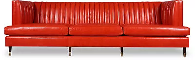 US Leather Sofa Chesterfield Restaurant Club Bench Sofa Upholstery Leather Set • £2358.65