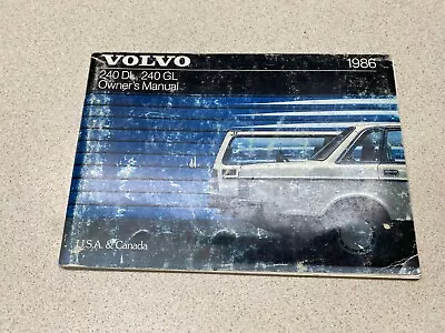 1986 VOLVO 240 240 DL 240 GL Owners  Manual Guidebook / OEM  • $33.19