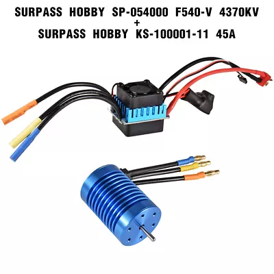 SURPASS HOBBY F540 4370KV Brushless Motor With 45A ESC Combo Set For 1/10 RC Car • $67.32