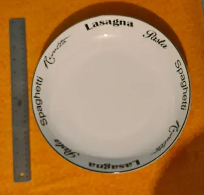 $18 • Buy White Ceramic Pasta Plate Spagetti Nachos Mexican Italian Platter